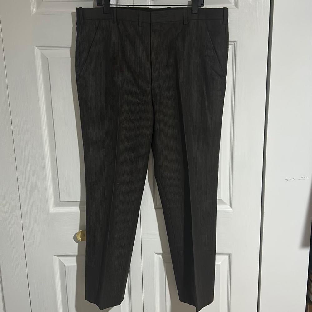 Hickey-Freeman Men’s Dress Pants Size 40 Black Pinstripe
